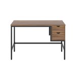 5 Star Varo Rect Desk D Walnut/Black