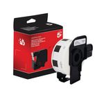 Label Roll 23Mm Blk On Wh