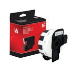 Lbl Roll 12Mm Rnd Blk On Wht