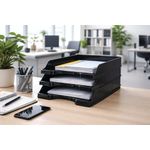 5 Star Self Stacking Letter Tray Blk