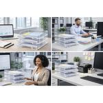 5 Star Stacking Letter Tray Crystal