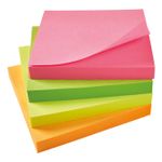 Re-Move Notes 76X76 Ast Neon Pk12