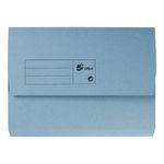 Half Flap Doc Wallet A4 Blue Pk50