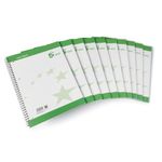 Rcyc Sprl Nbk Rld A4+ Grn/Wht Pk10