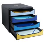 Exacompta Bee Blue Big Box 4 Drawers