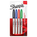 Sharpie Perm Marker Fine Ast Pk4