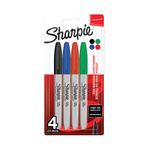 Sharpie Perm Marker Fine Ast Pk4