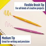 Papermate Dual Pen/Brush Med Ast Pk8