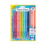 Papermate Dual Pen/Brush Med Ast Pk8