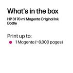Hp 31 Ink Bottle 70Ml Magenta
