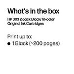 Hp 303 Ink Twinpk Blk/Tri-Color Cmy
