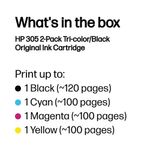 Hp 305 Ink Twinpk Blk/Tri-Color Cmy