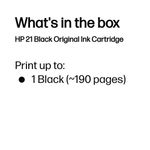 Hp 21 Ink Cartridge Black C9351Ae