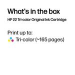Hp 22 Ink Cartridge Tri-Color Cmy