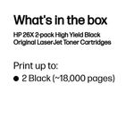 Hp 26X Hy Toner Black Twin Pack