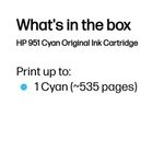 Hp 951 Officejet Ink Cyan Cn050Ae