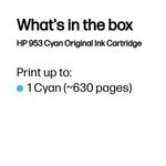 Hp 953 Original Ink Cart Cy F6U12Ae