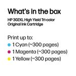 Hp 302Xl Ink Cart Tri-Colour Cmy