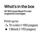 Hp 302 Ink Cartridge Blk/Tri-Col Pk2