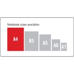 Black N Red Wire Hb Notebook A4 Pk5