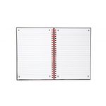 Black N Red Pp Elast Notebook A5 Pk5