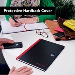 Black N Red Hb Ruled Notebook A4 Pk5