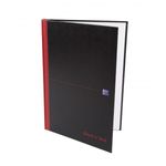 Black N Red Hb Plain Notebook A4 Pk5
