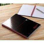 Black N Red Hb Recy Wire Ntbk A4 Pk5