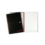 Black N Red Hb Wire A-Z Ntbk A4 Pk5