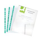 Q-Connect Punched Pocket Glass Pk100