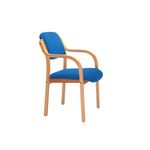 Jemini Wood Frame Chair With Blue