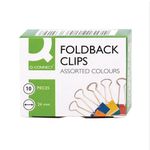 Q-Connect Foldback Clip Assrtd Pk10
