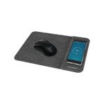 Mouse Mat With Wireless Charger Grey