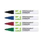 Perm Marker Bullet 4Mm Assorted Pk4