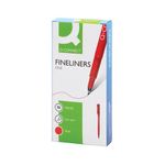 Q-Connect Finelnr Pen 0.4Mm Red Pk10