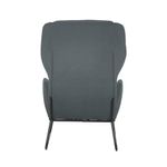 Calma Wingback Chair Gry Wth Blk Frm