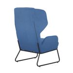Calma Wingback Chair Blu Wth Blk Frm