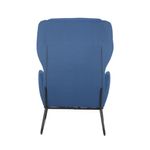 Calma Wingback Chair Blu Wth Blk Frm