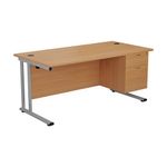 Jemini 2 Drw Fixed Pedestal Beech