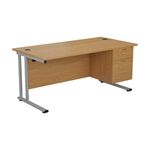 Jemini 2 Drw Fixed Pedestal Nova Oak