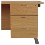 Jemini 3 Drw Fixed Ped Nova Oak