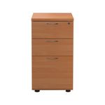 First 3Drw Desk High Pedestal Beech