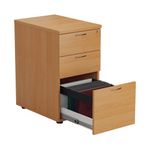 First 3Drw Desk High Pedestal Beech