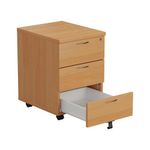 Jemini 3Drw Mobile Pedestal Beech