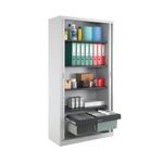 Talos Side Opening Tambour Unit Grey