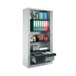 Talos Side Opening Tambour Unit Wht