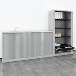 Talos Side Opening Tambour Unit Wht