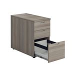 Jemini 3 Drw Desk High Grey Oak
