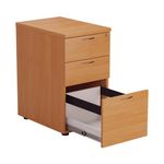 Jemini 3Drw Desk High Pedestal Beech