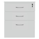 5 Star Desk High Pedestal 600Mm Wht
